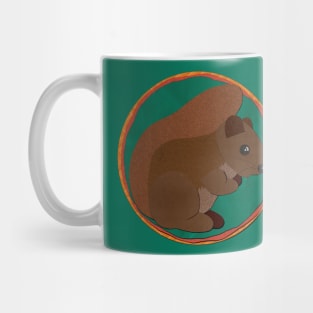 Paper Craft Squirrel Mug